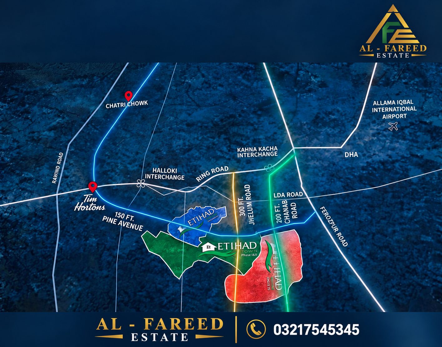 10 Marla residential plot on 3-year installments, Etihad Town Phase 4 — photo 3